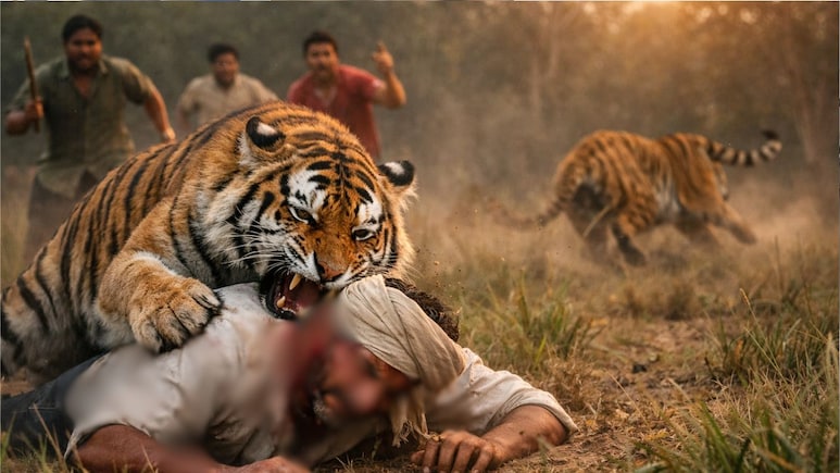 &nbsp;छतरपुर में बाघ का आतंक: किसान पर हमला कर काटा कान, ग्रामीणों की आवाज सुनकर जंगल में भागा