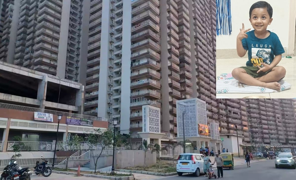 गौर सिटी नोएडा में बड़ा हादसा, घर में अकेला 3 साल का बच्चा 12वीं मंजिल की बालकनी से गिरा, दर्दनाक मौत&nbsp;