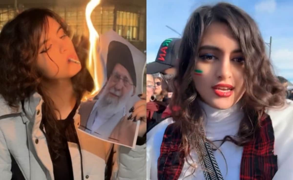 "Cheers": Woman Who Lit Cigarette With Burning Khamenei Photo On His Death