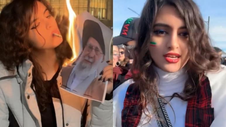 "Cheers": Woman Who Lit Cigarette With Burning Khamenei Photo On His Death