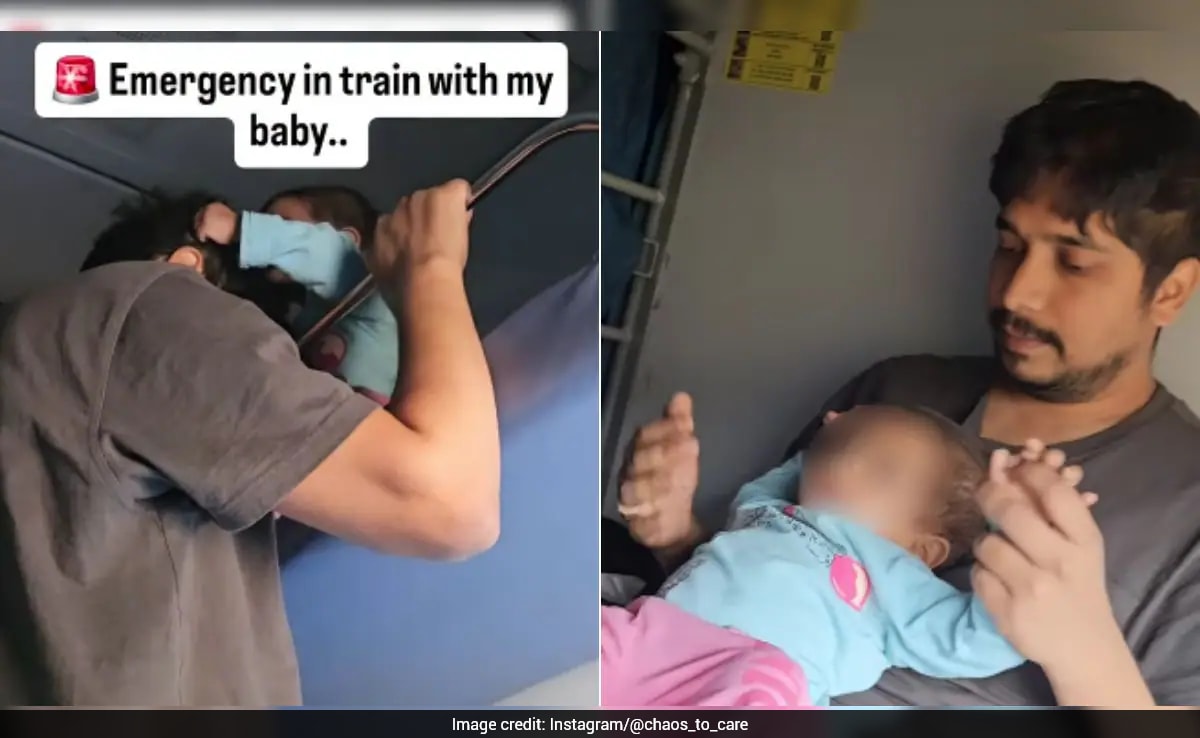 Watch: Mother "Shocked" By How Indian Railways Helped Sick Baby On Moving Train