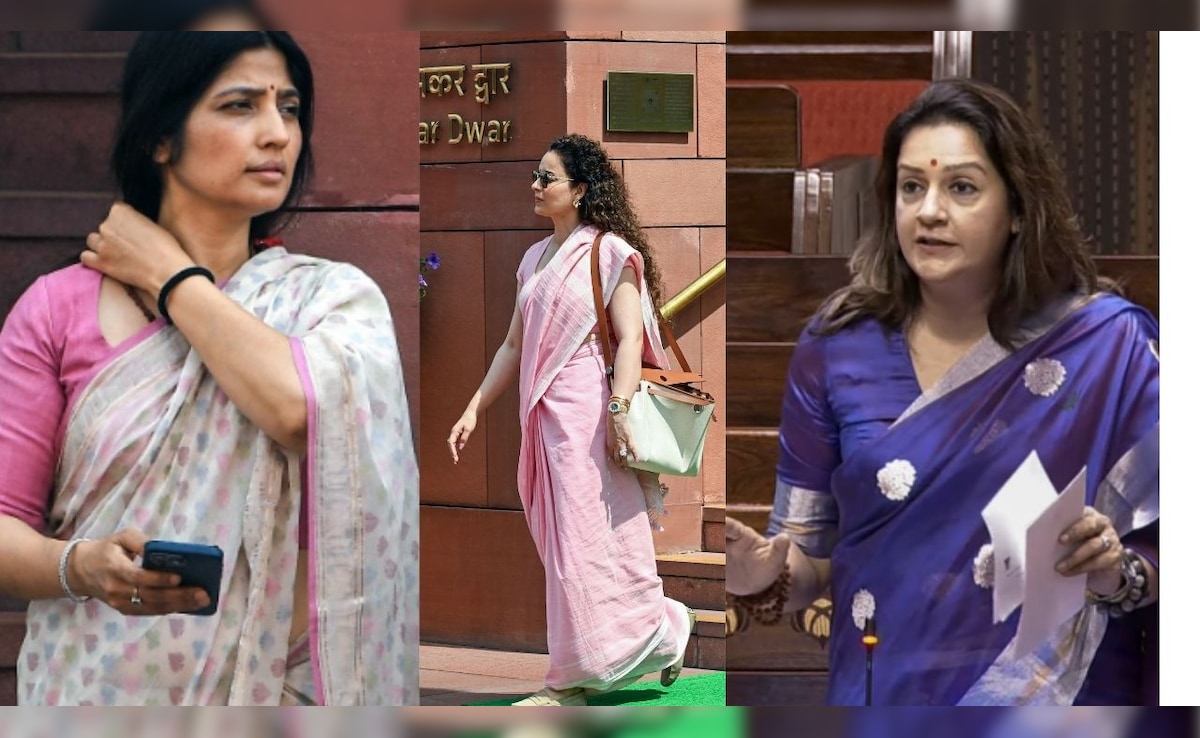 कंगना की गुलाबी साड़ी पर अटकी नजरें, डिंपल यादव की सादगी और महुआ मोइत्रा का स्टाइल, संसद में किसका लुक सबसे खास?