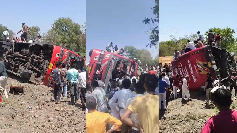 Ujjain Bus Accident: उज्जैन में बारातियों से भरी बस पलटी,  मची चीख पुकार; 27 लोग घायल