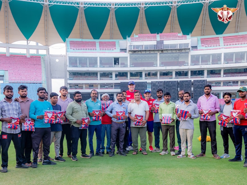 IPL 2026: Justin Langer, Tom Moody Present LSG Jerseys To Groundsmen In Lucknow