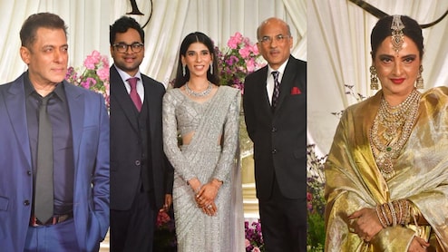 सूरज बड़जात्या की बेटी की वेडिंग रिसेप्शन में पहुंचे सितारे, स्वैग में दिखे सलमान खान तो रेखा की हुई चर्चा