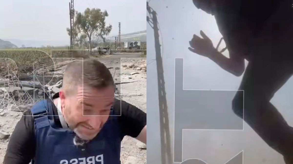 Video: Reporter Narrowly Escapes Lebanon Missile Strike During Live Report