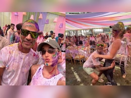 VIDEO: शिखर धवन की दुल्हनिया की पहली होली, ढोल और गुलाल के बीच क्रिकेटर ने हाथों में उठाकर खूब किया डांस