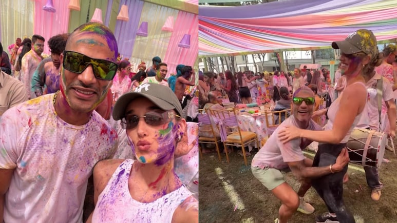 VIDEO: शिखर धवन की दुल्हनिया की पहली होली, ढोल और गुलाल के बीच क्रिकेटर ने हाथों में उठाकर खूब किया डांस