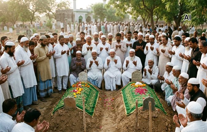 ईद पर बेटे की मौत की खबर सुन प&zwj;िता ने भी छोड़ी दुन&zwj;िया, एक साथ उठा दोनों का जनाजा