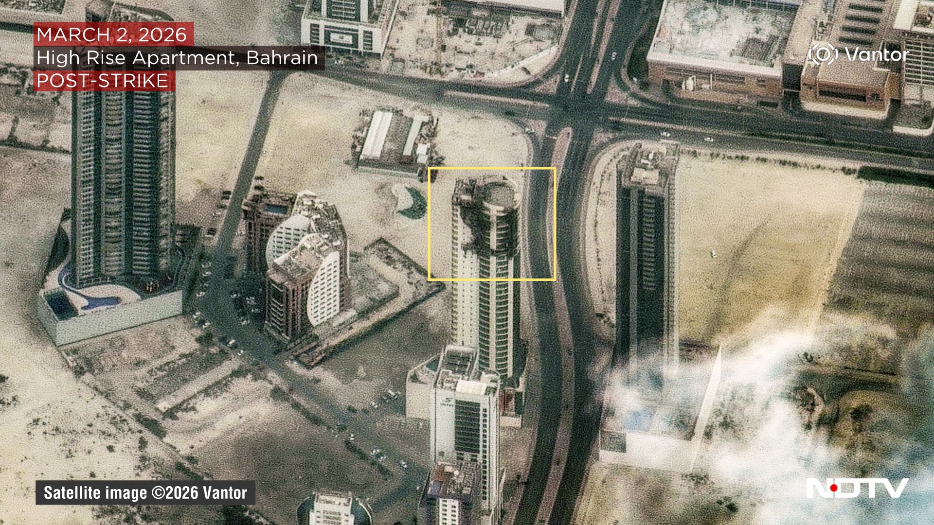 A residential building in Baharain damaged. High-res pic here 