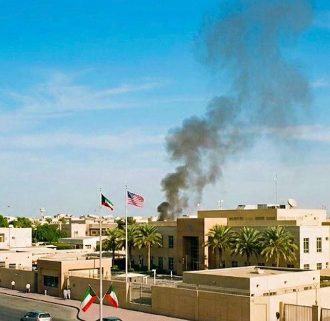 Clouds Of Smoke Seen Rising From US Embassy In Kuwait After Iran Strikes