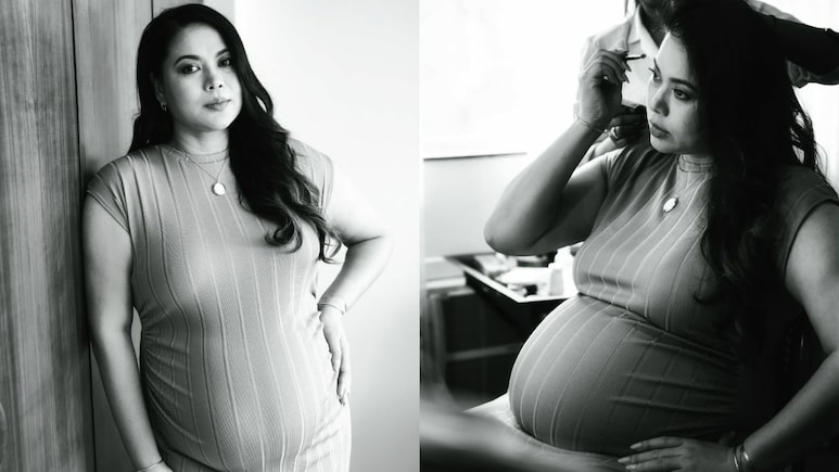 Mom-To-Be Lin Laishram Flaunts 'Most Beautiful Belly' In Stunning Monochrome Pics