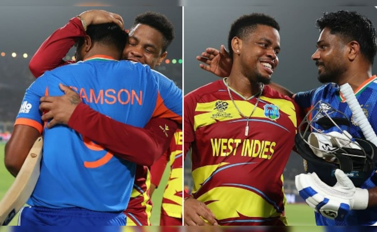 IND vs WI: भारत से हारकर भी खुश हुए शिमरोन हेटमायर, मैच के खत्म होते ही दोस्त संजू सैमसन को लगा लिया गले से