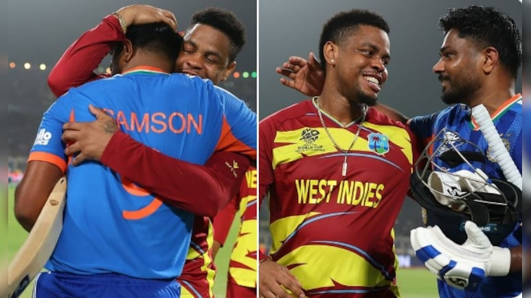 IND vs WI: भारत से हारकर भी खुश हुए शिमरोन हेटमायर, मैच के खत्म होते ही 'दोस्त' संजू सैमसन को लगा लिया गले से
