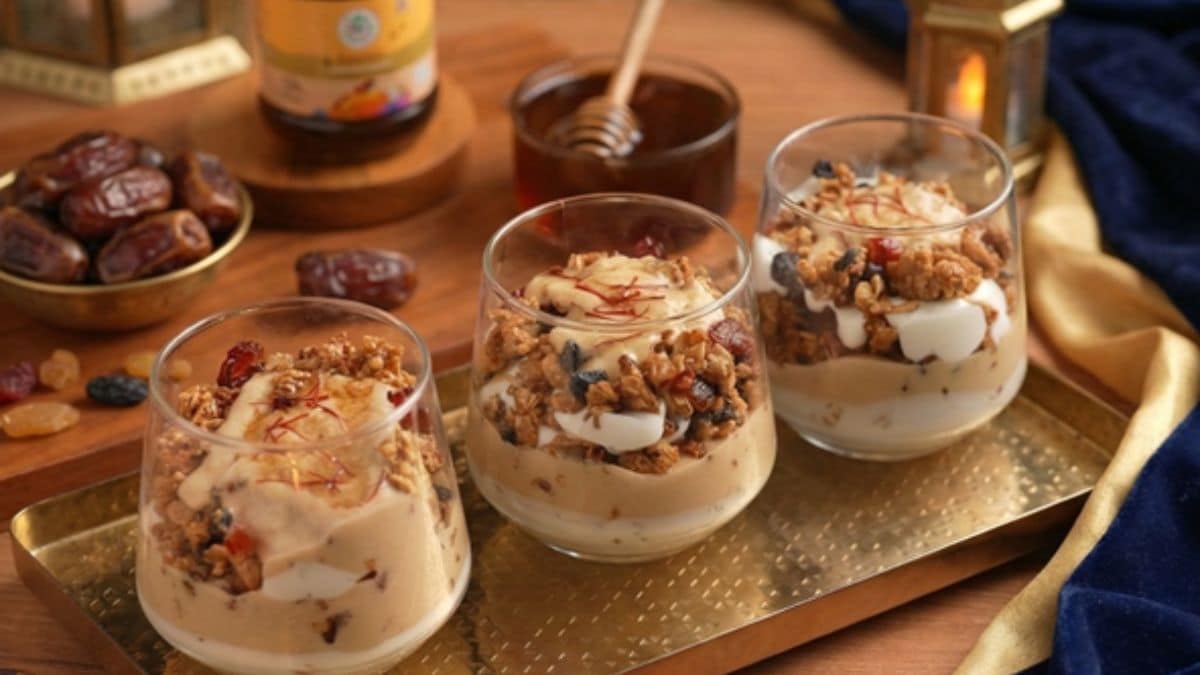 Saffron And Honey Rabri Parfait