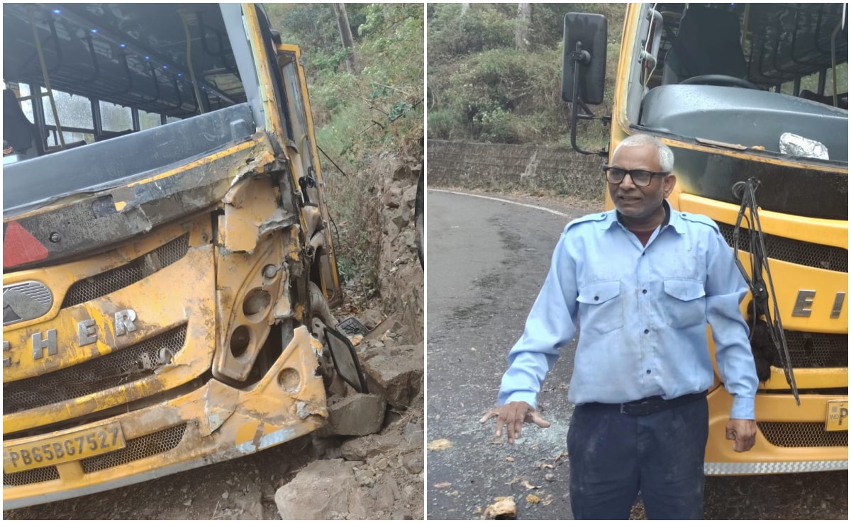 हरियाणा के मोरनी में बच्‍चों से भरी बस हादसे का शिकार, ड्राइवर की सूझबूझ से बड़ा हादसा टला