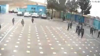 Caught On Camera: Lucky Escape For Iranian Kids As Bomb Drops Near School In Qazvin