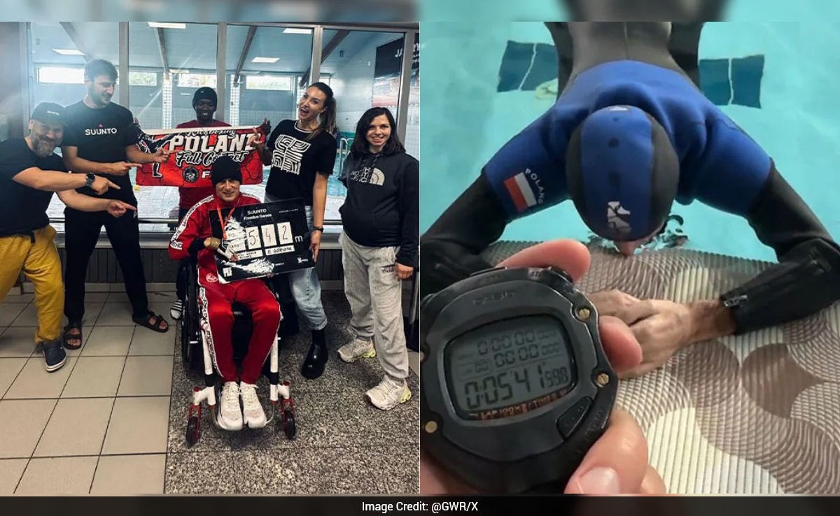 Specially-Abled Polish Man Sets World Record For Longest Underwater Breath-Hold