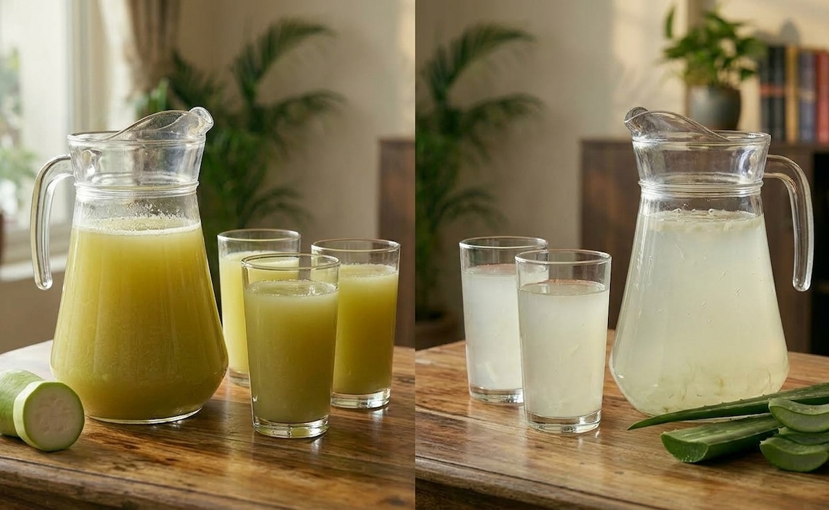 Lauki juice and aloe vera juice