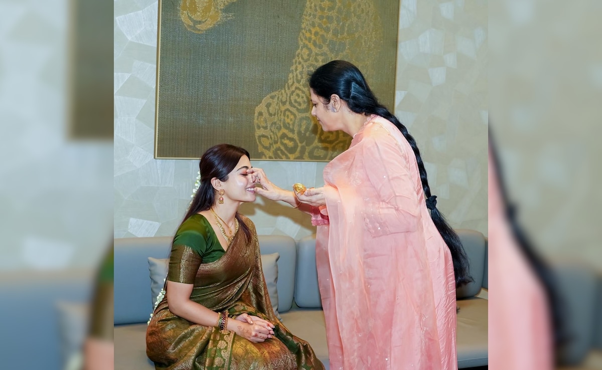 नेशनल क्रश से लेकर नई सुहागन तक, रश्मिका ने रॉयल हरी कांजीवरम साड़ी में चुराया सबका दिल