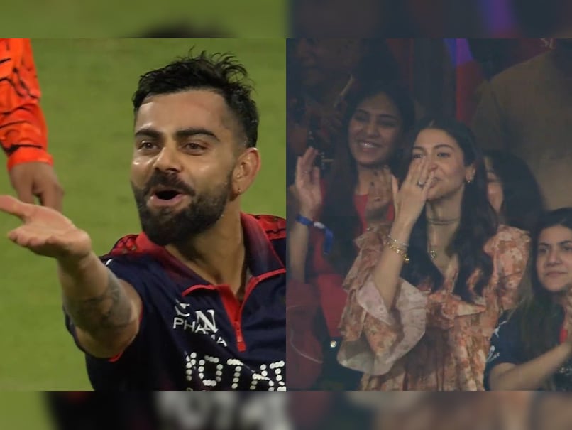 Virat Kohli Shares Flying Kiss With Anushka Sharma After Match-Winning Knock For RCB. Video Viral