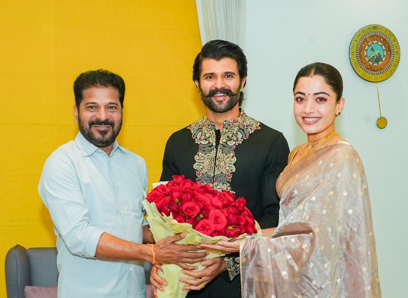 Telangana Chief Minister Revanth Reddy Visits Newlyweds Vijay And Rashmika