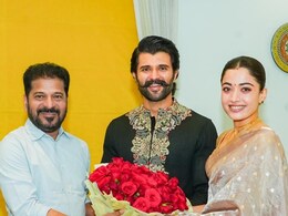 Telangana Chief Minister Revanth Reddy Visits Newlyweds Vijay Deverakonda And Rashmika Mandanna