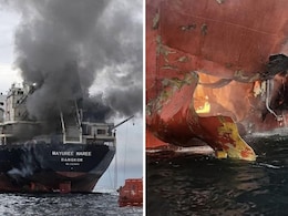 Black Smoke, Fire On Thai Cargo Ship Sailing To India After Hormuz Attack