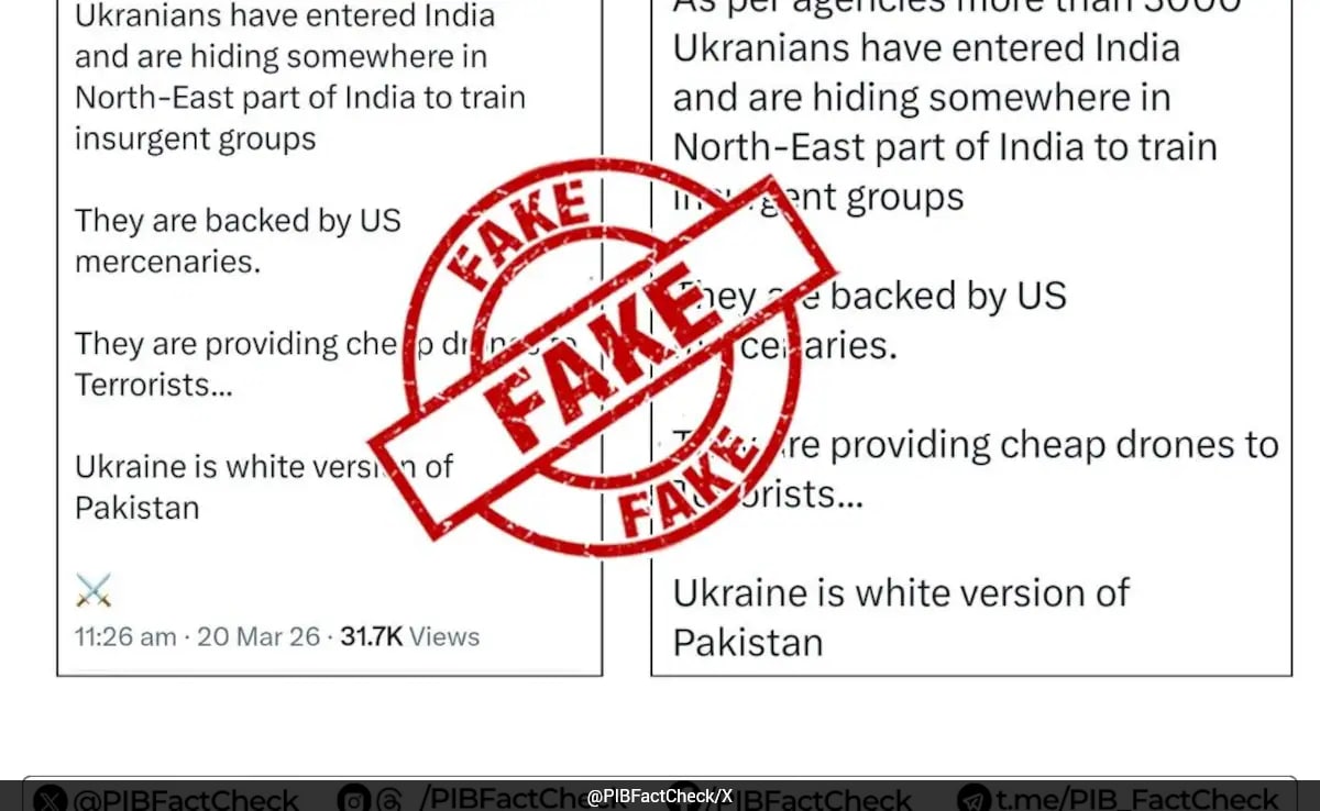 Centre Dismisses Social Media Claims That 3,000 Ukrainians Entered India