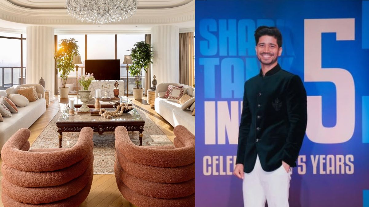 Inside <i>Shark Tank India </i>'s Azhar Iqubal's 6,500 Sq Ft Apartment In Gurgaon: Minimal Aesthetics, Oak Flooring And Arched Hallway