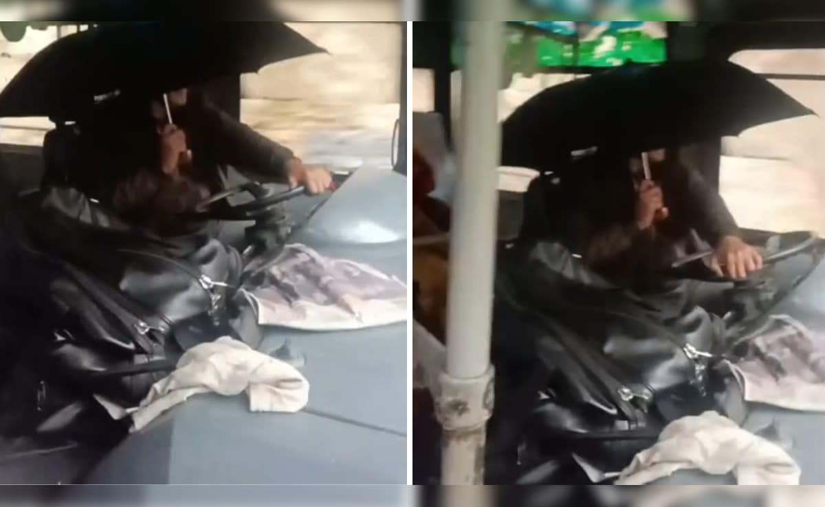 हिमाचल: सरकारी बस का ऐसा बुरा हाल! बारिश में छाता लगाकर चलाता रहा ड्राइवर