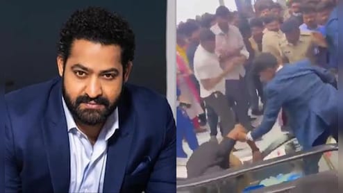 Jr NTR's Bengaluru Visit Sparks Chaos As Fans Storm Hospital And Damage Escalator, Watch