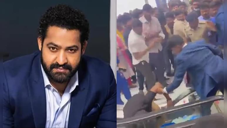 Jr NTR's Bengaluru Visit Sparks Chaos As Fans Storm Hospital And Damage Escalator, Watch