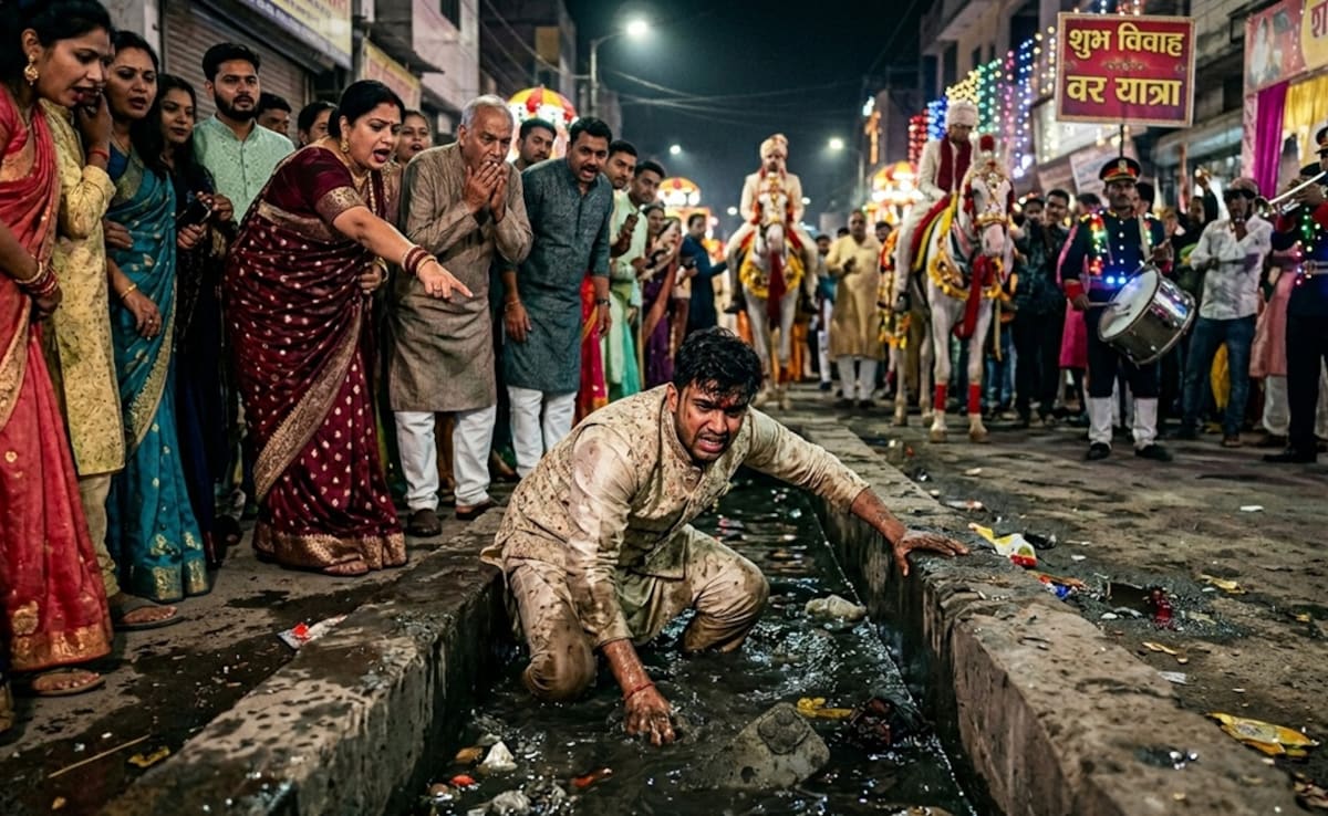 सेल्फी लेते-लेते नाले में ग‍िरा दूल्‍हे के भाई का iPhone 17 Pro, बारात छोड़ गंदे पानी में तलाशता रहा फोन 