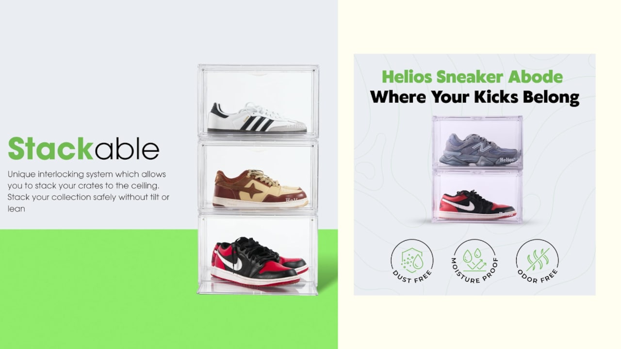 Explore stackable shoe boxes that save space and offer great storage