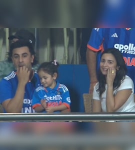 Raha Takes Centre-Stage As Ranbir Kapoor, Alia Bhatt Attend India vs England T20 World Cup Semifinal