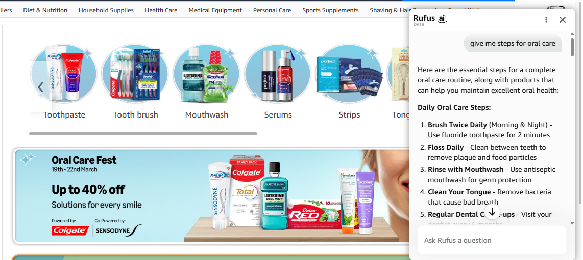 Amazon.in's Oral Care Fest that runs till 22nd March