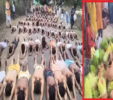 38 डिग्री की गर्मी में दंडवत आस्था, दमोह के हजारों श्रद्धालु पहुंचे बलखंडन खेर माता धाम