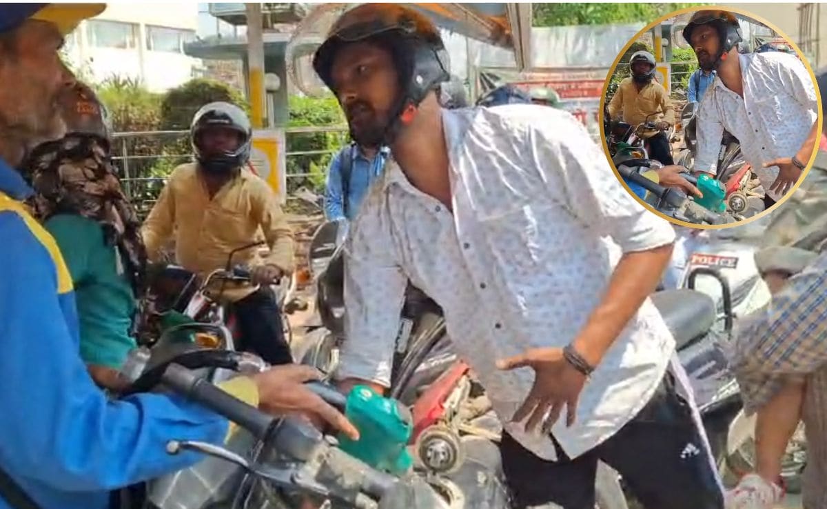 गोरखपुर का गजब जुगाड़! पेट्रोल की किल्लत में मैकेनिक का 'डबल टंकी' अवतार, पंप पर मची अफरा-तफरी