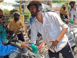 गोरखपुर का गजब जुगाड़! पेट्रोल की किल्लत में मैकेनिक का 'डबल टंकी' अवतार, पंप पर मची अफरा-तफरी