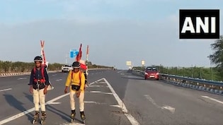 हाथों में तिरंगा थामे 10वीं क्लास को दो बच्चे स्केटिंग पर 2500 किलोमीटर की यात्रा पर क्यों निकले?