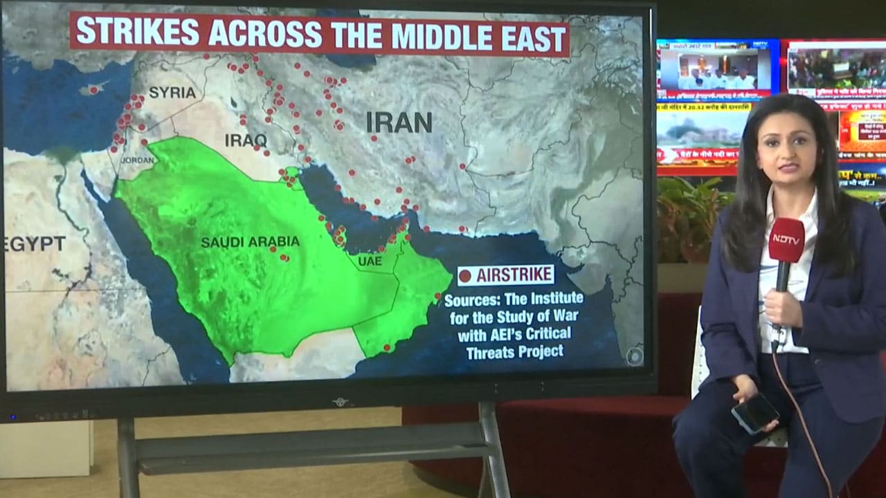 Map Reveals Extent Of Iran's Week-Long Strikes Across Gulf As President Issues Rare Apology