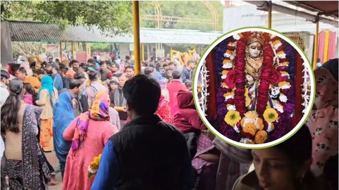 पीतांबरा शक्ति पीठ में चैत्र नवरात्र का पहला दिन: सुबह से भक्तों की उमड़ी भीड़, शत्रुओं पर विजय दिलाती हैं मां बगलामुखी