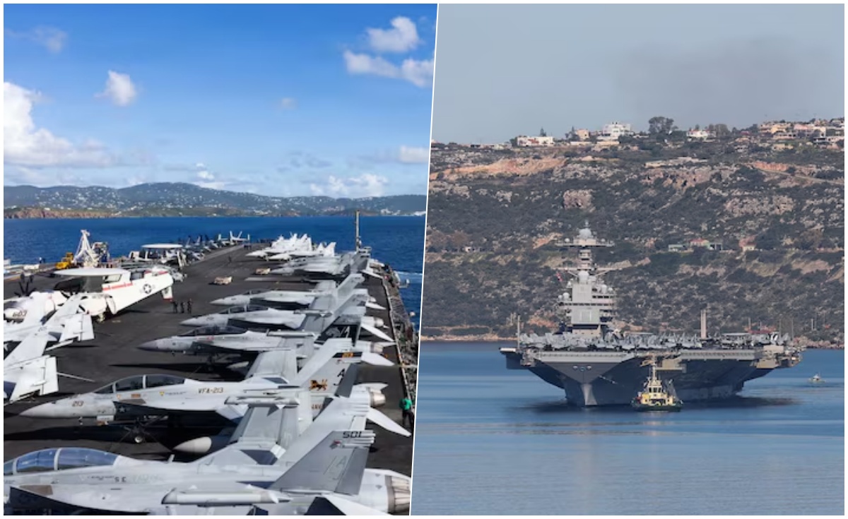 दुनिया का सबसे बड़ा अमेरिकी एयरक्राफ्ट कैरियर क्रोएशिया पहुंचा, ईरान जंग में लिया था हिस्सा