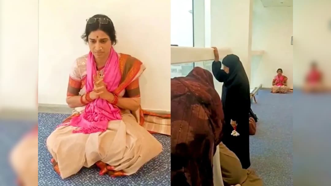 BJP's Kompella Madhavi Latha Sparks Debate After Chanting Durga Suktam In Delhi Airport Prayer Room