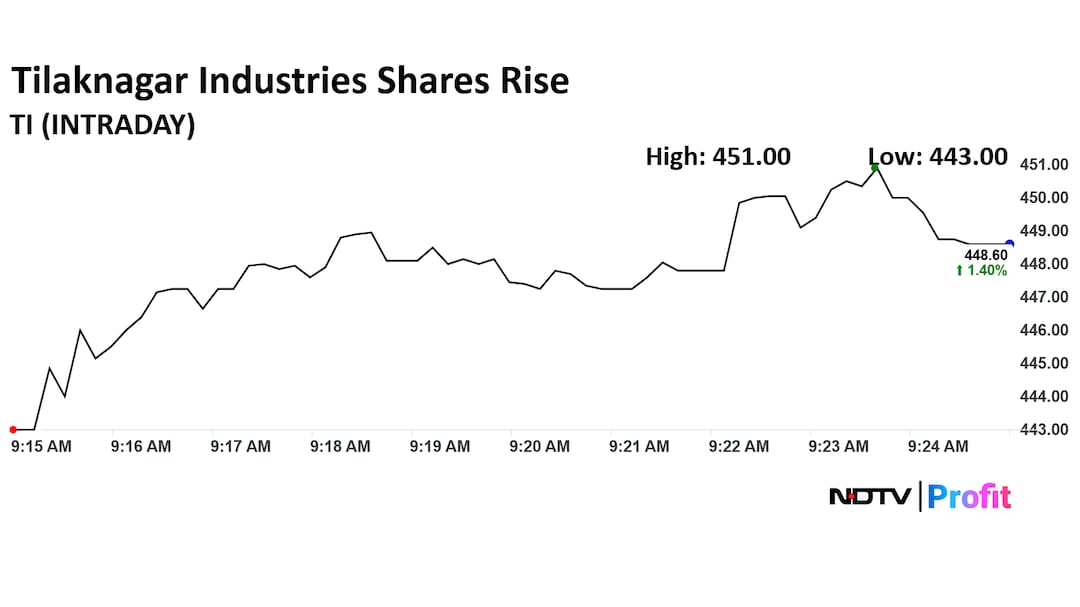 Tilaknagar Industries Ltd. Share Price Today