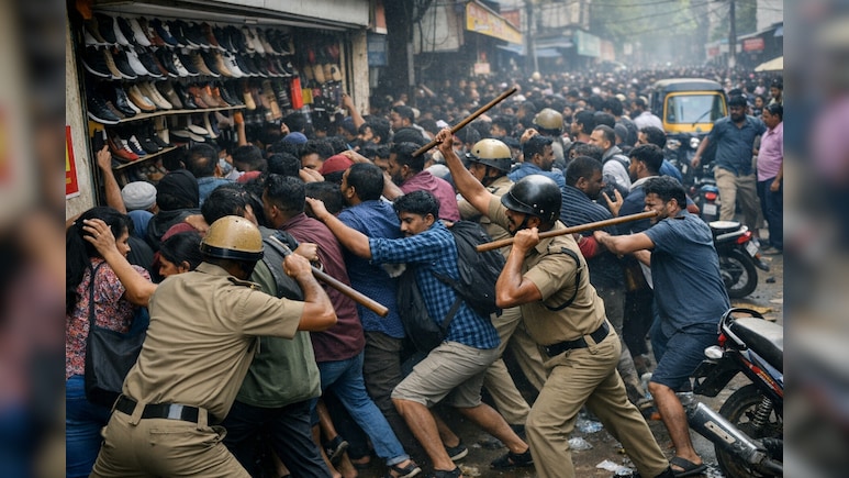 केरल में 1 रुपये वाले जूते का ऑफर बना हंगामे की वजह, भीड़ काबू करने के लिए पुलिस का लाठीचार्ज