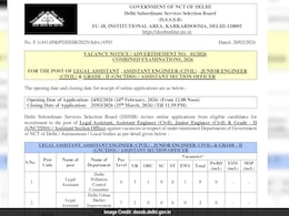 DSSSB Vacancy 2026: दिल्ली में सरकारी नौकरी पाने का मौका, 911 पदों पर निकली भर्तियां, 25 मार्च तक कर दें आवेदन