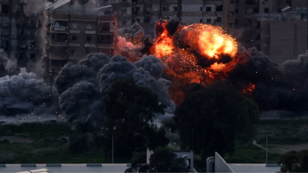 Blasts were reported in Lebanon.