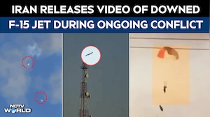 Iran Releases Video Of F-15 Fighter In Flames Mid-Air, Crashing In Kuwait